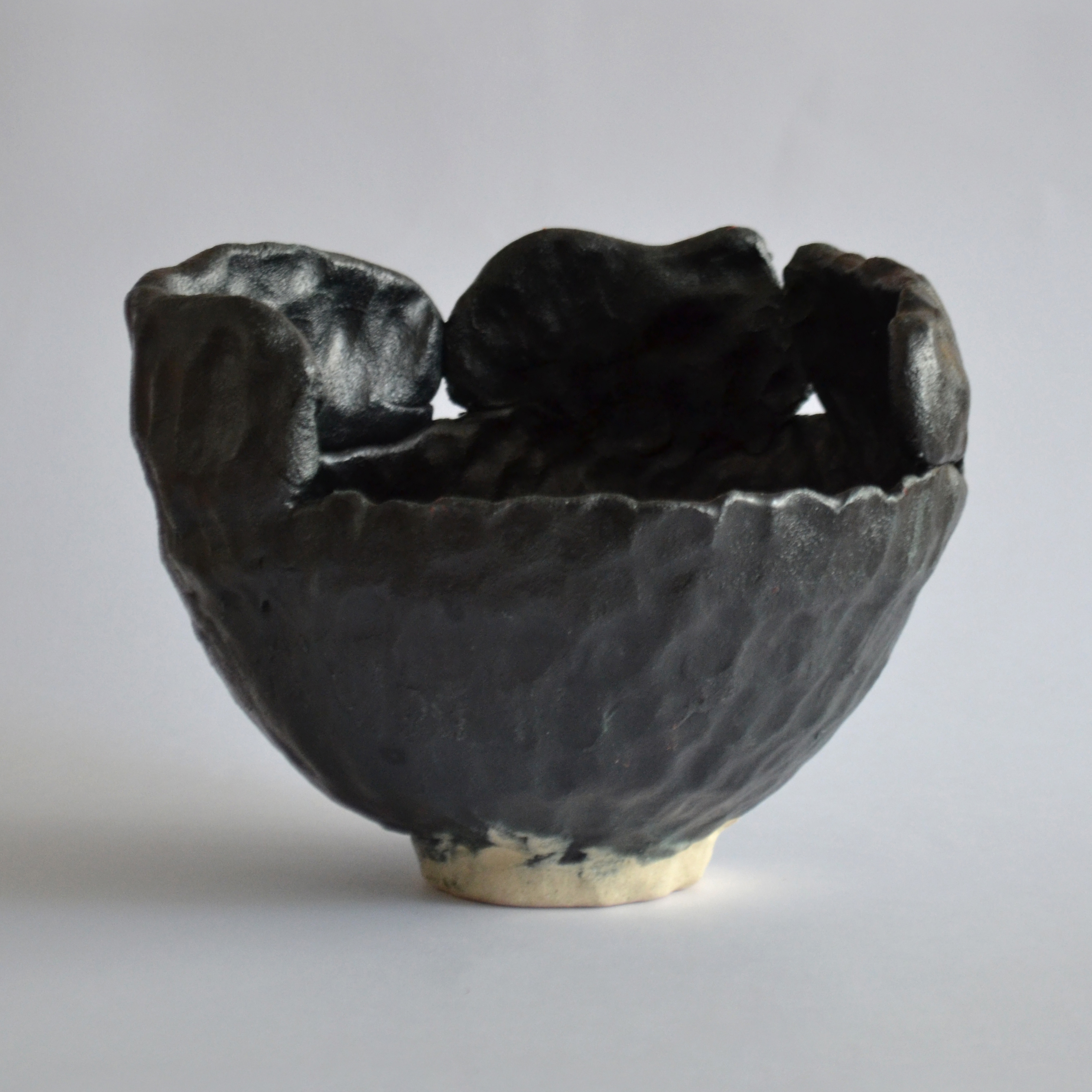 black stoneware cup